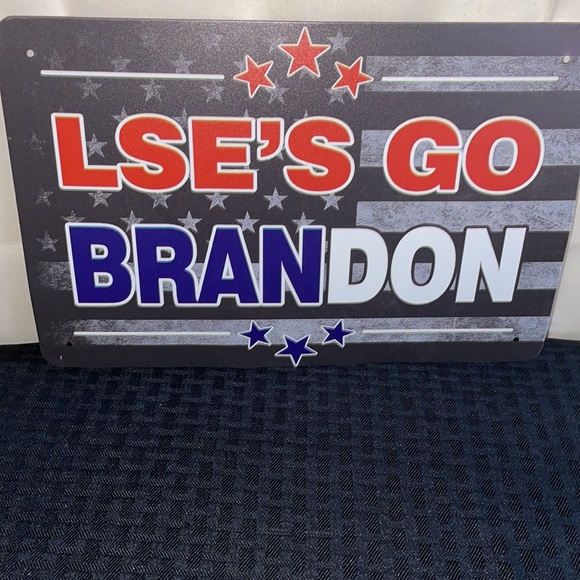 “LSE’s Go Brandon” Tin/Metal Sign Man Cave Decor Metal Sign 12”x 8” - Picture 4 of 6